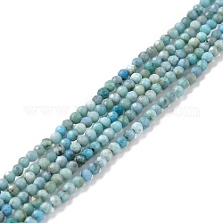 Fili di perle di opale blu naturale, sfaccettato, tondo, grado aa, 2mm, Foro: 0.5 mm, circa 192pcs/filo, 15.47'' (39.3 cm)