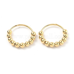 (vendita di fabbrica di feste di gioielli) anello di barretta d'ottone, con perle tonde, oro, misura degli stati uniti 4 1/4 (15mm)