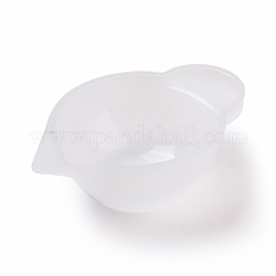 Tasses à mélanger en silicone, blanc, 64x20x42.5mm, diamètre intérieur: 61x40.5 mm