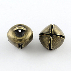 Ciondoli campana di ferro, bronzo antico, 19~20x19~20x16mm, Foro: 3x6 mm