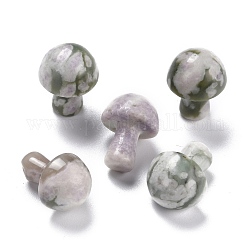 Pierre de gua sha aux champignons de jade de paix naturelle, outil de massage de grattage gua sha, pour un massage de méditation relaxant au spa, 20~21x14~15.5mm