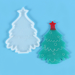 Weihnachtsbaum Display Silikonformen, Gießformen aus Harz, für die Herstellung von UV-Harz und Epoxidharz, weiß, 164x120x6 mm, Innendurchmesser: 151x110 mm