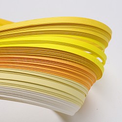 Bandes de papier quilling de 6 couleurs, jaune, 530x5mm, à propos 120strips / sac, 20strips / couleur
