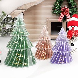 Moules à bougie en silicone bricolage, pour la fabrication de bougies parfumées, arbre de Noël, blanc, 8.9x8.8x11.8 cm, Diamètre intérieur: 7.3x7.8 cm