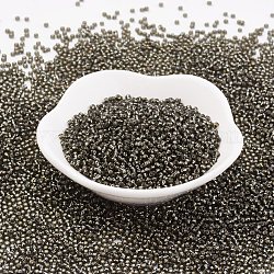 (código toho tr-11-29c) cuentas de semillas japonesas toho, redondo, 11/0, (29c) diamante negro oscuro forrado en plata, 2x1.5mm, agujero: 0.5 mm, aproximamente 933 unidades / 10 g