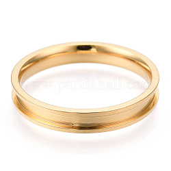 201 кольцо из нержавеющей стали с рифлением для пальцев, кольцевой сердечник, для изготовления инкрустации, золотые, внутренний диаметр: 21 мм