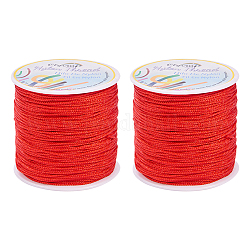 Olycraft 160m 1mm nylon cinese knotting cord rosso rattail macrame filo nylon perline stringa cord