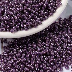 Miyuki runde Rocailles Perlen, japanische Saatperlen, 8/0, (rr2264) Fancy Liniertes Lavendel, 8/0, 3 mm, Bohrung: 1 mm, ca. 422~455 Stk. / 10 g