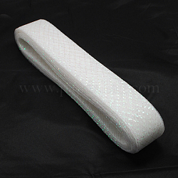 Сетка ленту, пластиковый сетчатый шнур, цветочный белый, 30 мм, 25 ярдов / пачка