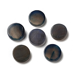 Кабошоны из натурального голубого агата, плоско-круглые, окрашенная и подогревом, 20x5 мм