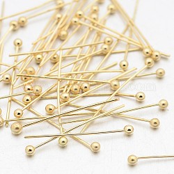Brass Ball Pins, Golden, 20x0.4mm, about 400pcs/20g