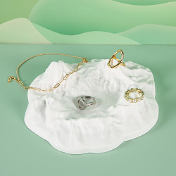 Espositori per gioielli in resina di montagna, portagioielli per collane, anelli, conservazione dei braccialetti, oggetti di scena per foto, bianco, 16x16x3.45cm
