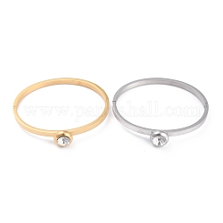304 Stainless Steel Bangles, with Crystal Rhinestone, Mixed Color, Inner Diameter: 2-1/4x1-7/8 inch(5.8x4.8cm), 4mm