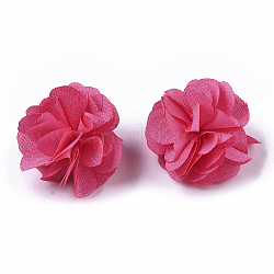 Цветы из полиэстера, для поделок ободки цветочные аксессуары свадебные аксессуары для волос для девочек и женщин, темно-розовыми, 34 мм