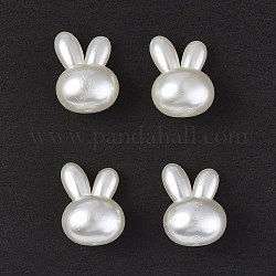 ABS-Kunststoff-Nachahmung Perlen, Kaninchen, weiß, 23.5x16.5x14 mm, Bohrung: 4 mm, ca. 255 Stk. / 500 g
