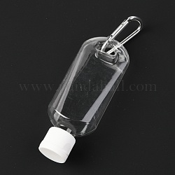 50ml tragbare Petg-Reiseflaschen mit Schlüsselbund, auslaufsichere Quetschflaschen mit Flip-Caps, weiß, 14.5 cm, Kapazität: 50 ml (1.69 fl. oz)