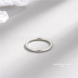 925 стерлингового серебра кольца перста, серебряные, размер США 6 3/4 (17.1 мм)