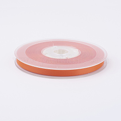Doppeltes mattes Satinband, Polyester Satinband, orange rot, (1/4 Zoll)6 mm, 100yards / Rolle (91.44 m / Rolle)