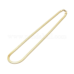 Placage ionique (ip) 304 collier chaîne à chevrons en acier inoxydable pour hommes femmes, véritable 18k plaqué or, large: 6.5 mm, 23.62 pouce (60 cm)