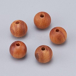 Des perles en bois naturel, perles en vrac, pour la fabrication de bijoux de chapelet, ronde, non teint, 6mm, Trou: 1.5mm