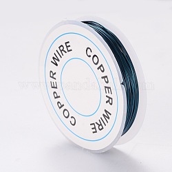 Round Craft Copper Wire, Steel Blue, 22 Gauge, 0.6mm, about 19.68 Feet(6m)/roll