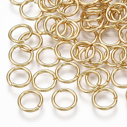 Messing Open Ringe springen, echtes 18k vergoldet, 7x0.7 mm, 5 mm Innen Durchmesser