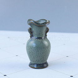 Mini vases floraux en céramique de style chinois ancien pour la décoration intérieure, petits vases à boutons floraux pour centre de table, aigue-marine moyenne, 37x37x70mm