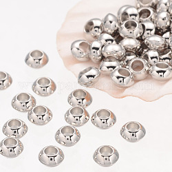 RONDELLE тибетские серебряные шарики прокладки, без свинца, без никеля и без кадмия, платиновый цвет, Около 5.5 мм тольщиной, отверстие : 2.3 мм