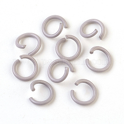 Anellini di Ferro, anelli di salto aperti, grigio chiaro, 17 gauge, 8~8.5x1.2mm, diametro interno: 5~6mm