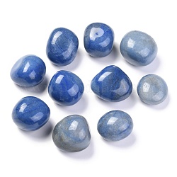Natürliche blaue Aventurin Perlen, kein Loch, Nuggets, getrommelt Stein, Heilsteine für den Ausgleich eines Chakras, Kristalltherapie, Meditation, Reiki, Vasenfüller Edelsteine, 7 mm, ca. 14~26x13~21x12~18 Stk. / 120 g