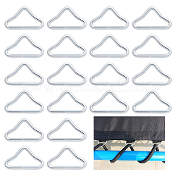 CHGCRAFT 24Pcs Buckles V-Shaped Ring Triangle Ring for Strap Craft DIY Trampoline Replacement Parts Bag Trampoline Mat Craft