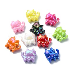 Perles acryliques opaques, couleur ab , chat, couleur mixte, 18x19.5x10mm, Trou: 3mm