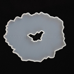 Moldes de silicona de plato de fruta diy, moldes de resina, herramientas de molde de artesanía de arcilla, blanco, 130x100x6mm