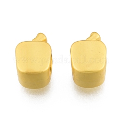 Perline in lega europeo, perline con foro grande, stile matte, mela, colore oro opaco, 11x7x7mm, Foro: 4.5 mm