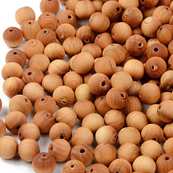 Perline di legno naturale, lucidatura, tondo, Perù, 3/8 pollice (8 mm), Foro: 1.8 mm