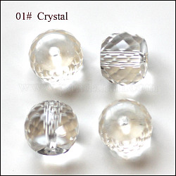 Imitazione branelli di cristallo austriaco, grado aaa, sfaccettato, tamburo, chiaro, 8x6.5mm, Foro: 0.7~0.9 mm