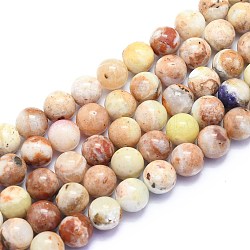 Natural Purple Opal Beads Strands, Round, Alice Blue, 10~10.5mm, Hole: 1mm, about 37pcs/Strand, 15.35 inch(39cm)
