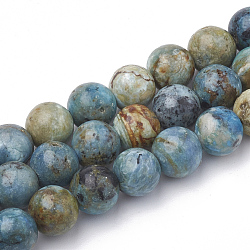 Fili sintetici per perle di variscite, tondo, 6~7mm, Foro: 1 mm, circa 62~68pcs/filo, 15.7 pollice