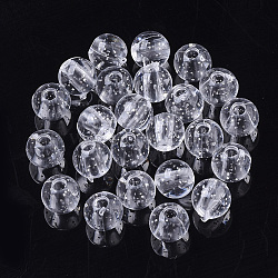 Perles en acrylique transparente, perles de paillettes, ronde, clair, 6mm, trou: 2 mm, environ 4400 pcs / 500 g