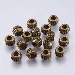 Großloch perlen, Metall Großlochperlen, Antik Bronze, bleifrei und cadmium frei und nickelfrei, 9.5x7 mm, Bohrung: 4 mm