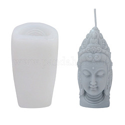 Moldes de silicona para velas diy bodhisattva, para hacer velas perfumadas, blanco, 9.1x4.6x3.8 cm, diámetro interior: 3.8x3.1x8.2 cm