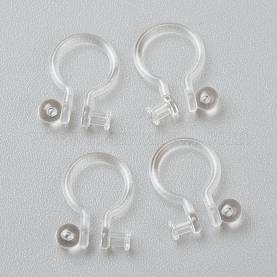  200Pcs 0.65mm Plastic Earring Hook Clear Ear Wire