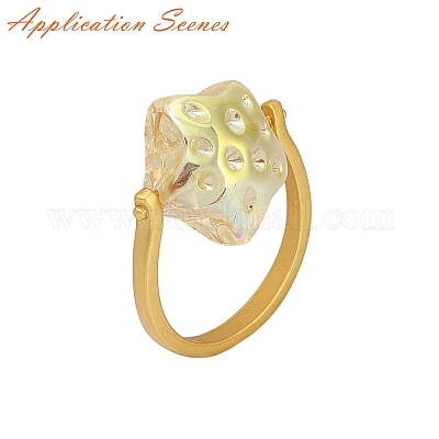 Стеллажное покрытие латунь открытые настройки кольца манжеты KK-G455-15MG-1