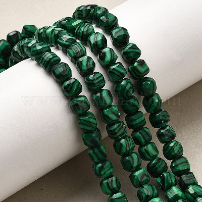 Синтетического малахита бисер нитей&nbsp;G-F797-A01-01-1