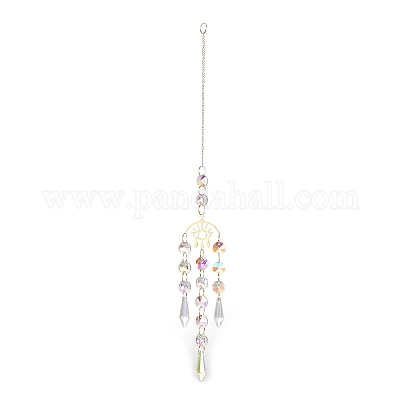 Латунные большие подвесные украшения HJEW-M005-04F-G-1