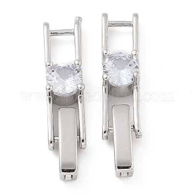 Стойки обшивки латунь микро проложить кубического циркония часы группы застежками KK-A234-016P-02-1