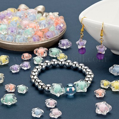 Wholesale 300Pcs 12 Colors Transparent Acrylic Beads 