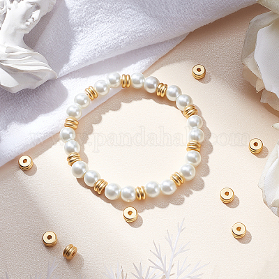 Pandahall Elite 5mm 14K Gold Plated Beads, 150pcs Smooth Round