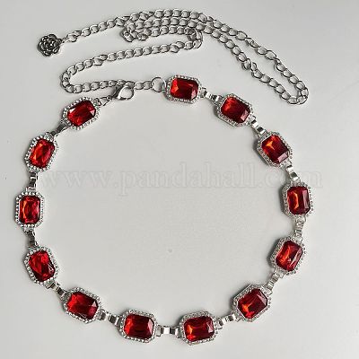 Цепочка из сплава со стразами в стиле бохо с прямоугольными звеньями FS-WGF667A-01-1