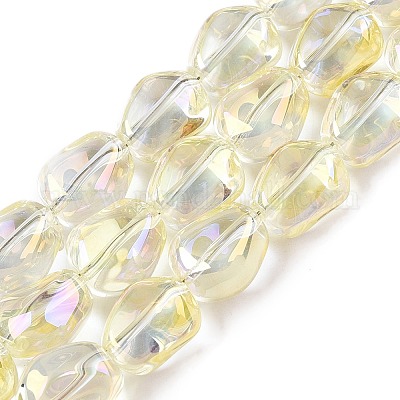 Стеклянные бусины с гальваническим покрытием &nbsp;EGLA-T021-08C-1